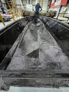 Carbon-lined dinghy hull