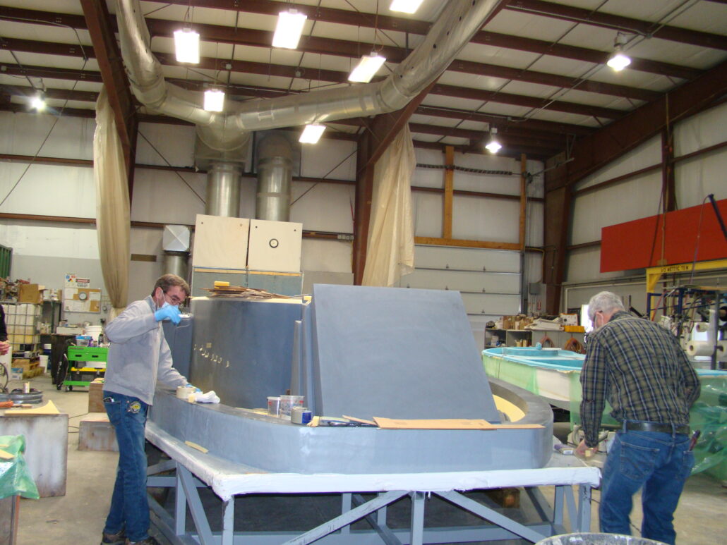 Boat deck composite manufacturing